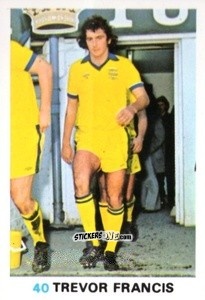 Sticker Trevor Francis - Soccer Stars 1977-1978
 n. 40 - FKS