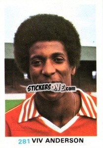 Sticker Viv Anderson - Soccer Stars 1977-1978
 n. 281 - FKS