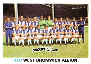 Sticker West Bromwich Albion - Soccer Stars 1977-1978
 n. 400 - FKS