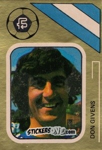 Sticker Don Givens - Soccer Stars 1978-1979 Golden Collection
 n. 41 - FKS
