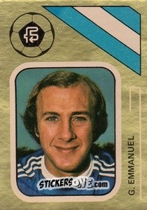 Sticker Gary Emmanuel - Soccer Stars 1978-1979 Golden Collection
 n. 34 - FKS