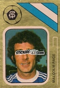 Sticker Malcolm Page - Soccer Stars 1978-1979 Golden Collection
 - FKS