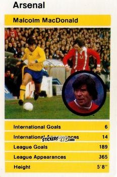Cromo Malcolm MacDonald - British Stars Set 1 1979
 n. 23 - Top Trumps