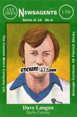 Cromo Dave Langan - Footballers 1st Series 1978-1979
 - Cornish Match Company
