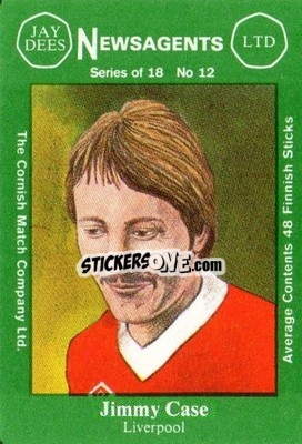 Sticker Jimmy Case - Footballers 1st Series 1978-1979
 - Cornish Match Company
