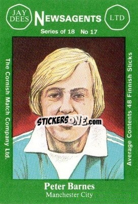 Cromo Peter Barnes - Footballers 1st Series 1978-1979
 - Cornish Match Company
