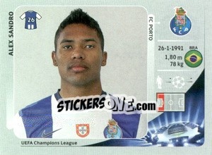 Sticker Alex Sandro - UEFA Champions League 2012-2013 n. 18 - Panini