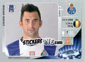 Sticker Steven Defour - UEFA Champions League 2012-2013 n. 23 - Panini