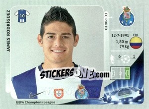 Sticker James Rodríguez - UEFA Champions League 2012-2013 n. 24 - Panini