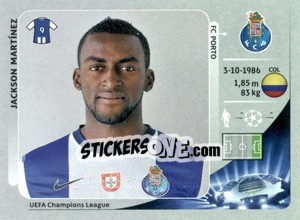 Sticker Jackson Martínez - UEFA Champions League 2012-2013 n. 25 - Panini
