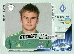 Sticker Maxym Koval - UEFA Champions League 2012-2013 - Panini