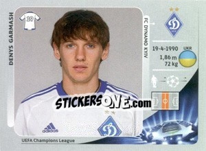 Sticker Denys Garmash - UEFA Champions League 2012-2013 n. 38 - Panini