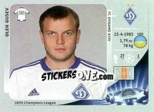 Sticker Oleh Gusev - UEFA Champions League 2012-2013 - Panini