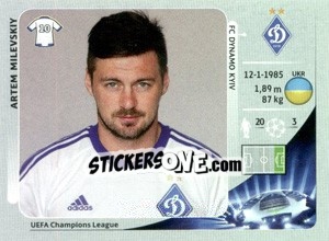 Sticker Artem Milevskiy - UEFA Champions League 2012-2013 n. 45 - Panini
