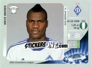 Sticker Ideye Brown - UEFA Champions League 2012-2013 n. 46 - Panini