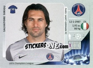 Sticker Salvatore Sirigu - UEFA Champions League 2012-2013 n. 49 - Panini