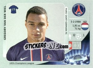 Sticker Gregory van der Wiel - UEFA Champions League 2012-2013 n. 50 - Panini