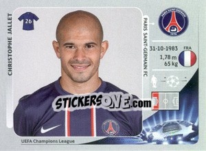 Sticker Christophe Jallet - UEFA Champions League 2012-2013 - Panini