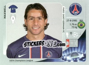 Sticker Maxwell - UEFA Champions League 2012-2013 n. 55 - Panini
