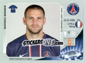 Sticker Mathieu Bodmer - UEFA Champions League 2012-2013 n. 57 - Panini