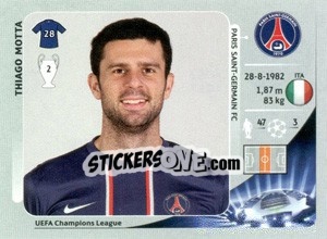 Sticker Thiago Motta - UEFA Champions League 2012-2013 n. 59 - Panini
