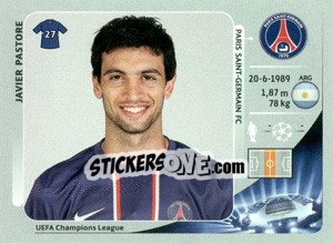 Sticker Javier Pastore - UEFA Champions League 2012-2013 - Panini