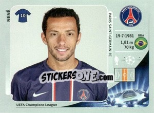 Sticker Nenê - UEFA Champions League 2012-2013 n. 62 - Panini