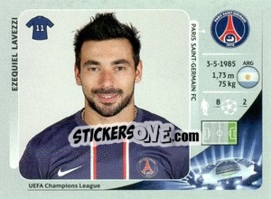 Sticker Ezequiel Lavezzi - UEFA Champions League 2012-2013 n. 63 - Panini