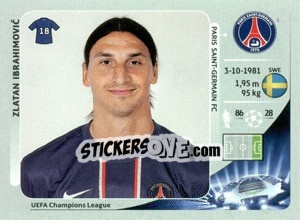Sticker Zlatan Ibrahimovic - UEFA Champions League 2012-2013 n. 64 - Panini