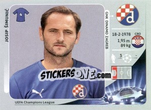 Sticker Josip Šimunic - UEFA Champions League 2012-2013 - Panini