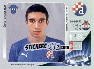 Sticker Šime Vrsaljko - UEFA Champions League 2012-2013 - Panini