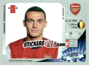 Sticker Thomas Vermaelen - UEFA Champions League 2012-2013 n. 86 - Panini