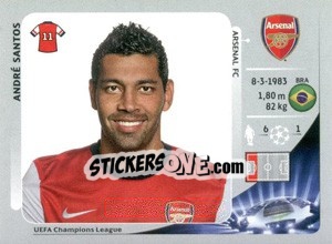 Sticker André Santos - UEFA Champions League 2012-2013 - Panini