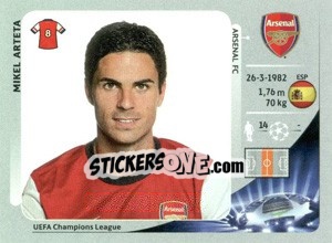 Sticker Mikel Arteta - UEFA Champions League 2012-2013 n. 93 - Panini