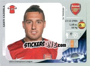 Sticker Santi Cazorla - UEFA Champions League 2012-2013 n. 94 - Panini