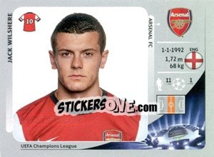 Figurina Jack Wilshere - UEFA Champions League 2012-2013 - Panini