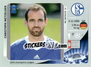 Sticker Christoph Metzelder - UEFA Champions League 2012-2013 - Panini