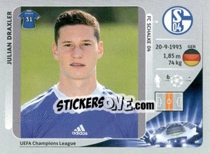 Sticker Julian Draxler - UEFA Champions League 2012-2013 n. 113 - Panini
