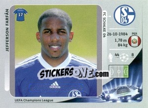 Sticker Jefferson Farfán - UEFA Champions League 2012-2013 n. 116 - Panini