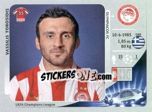 Sticker Vasilis Torosidis - UEFA Champions League 2012-2013 - Panini
