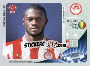 Sticker Drissa Diakité - UEFA Champions League 2012-2013 - Panini