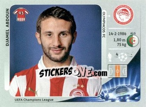 Sticker Djamel Abdoun - UEFA Champions League 2012-2013 - Panini