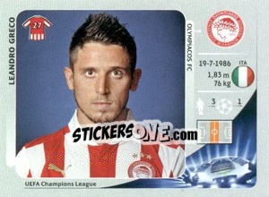 Sticker Leandro Greco - UEFA Champions League 2012-2013 n. 131 - Panini