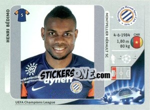 Cromo Henri Bédimo - UEFA Champions League 2012-2013 - Panini