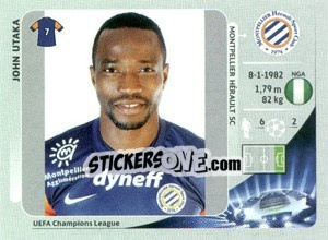 Sticker John Utaka - UEFA Champions League 2012-2013 - Panini