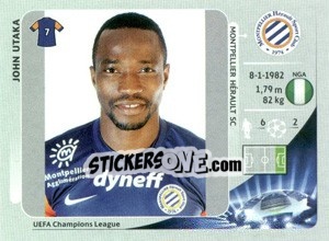 Sticker John Utaka - UEFA Champions League 2012-2013 n. 152 - Panini