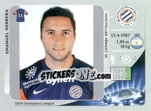 Sticker Emanuel Herrera - UEFA Champions League 2012-2013 - Panini