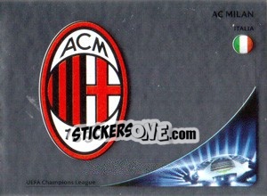 Sticker AC Milan Badge - UEFA Champions League 2012-2013 n. 156 - Panini