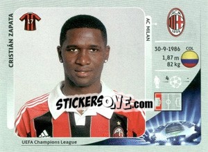 Sticker Cristián Zapata - UEFA Champions League 2012-2013 n. 161 - Panini