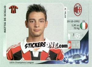 Sticker Mattia De Sciglio - UEFA Champions League 2012-2013 n. 162 - Panini